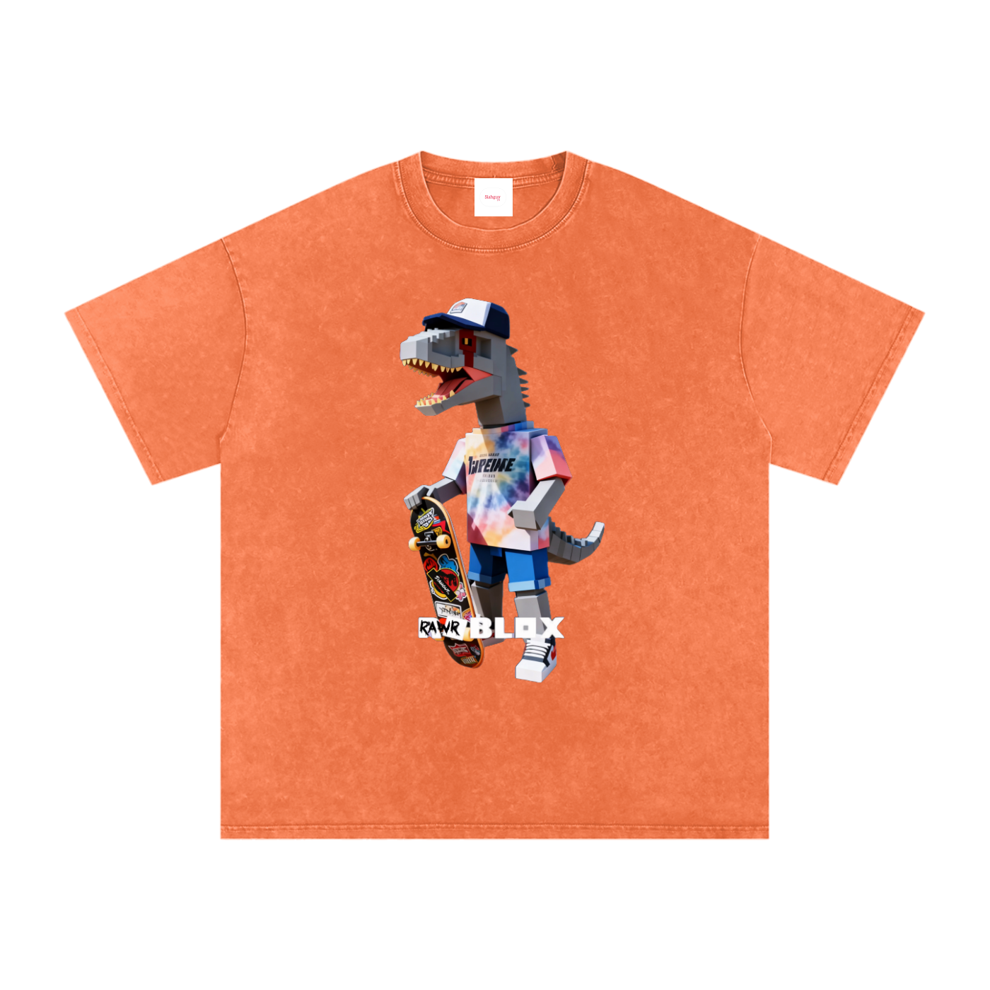 Snow Washed Oversized Cotton T-Shirt