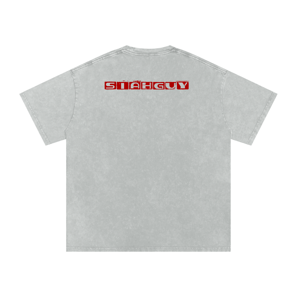 Snow Washed Oversized Cotton T-Shirt