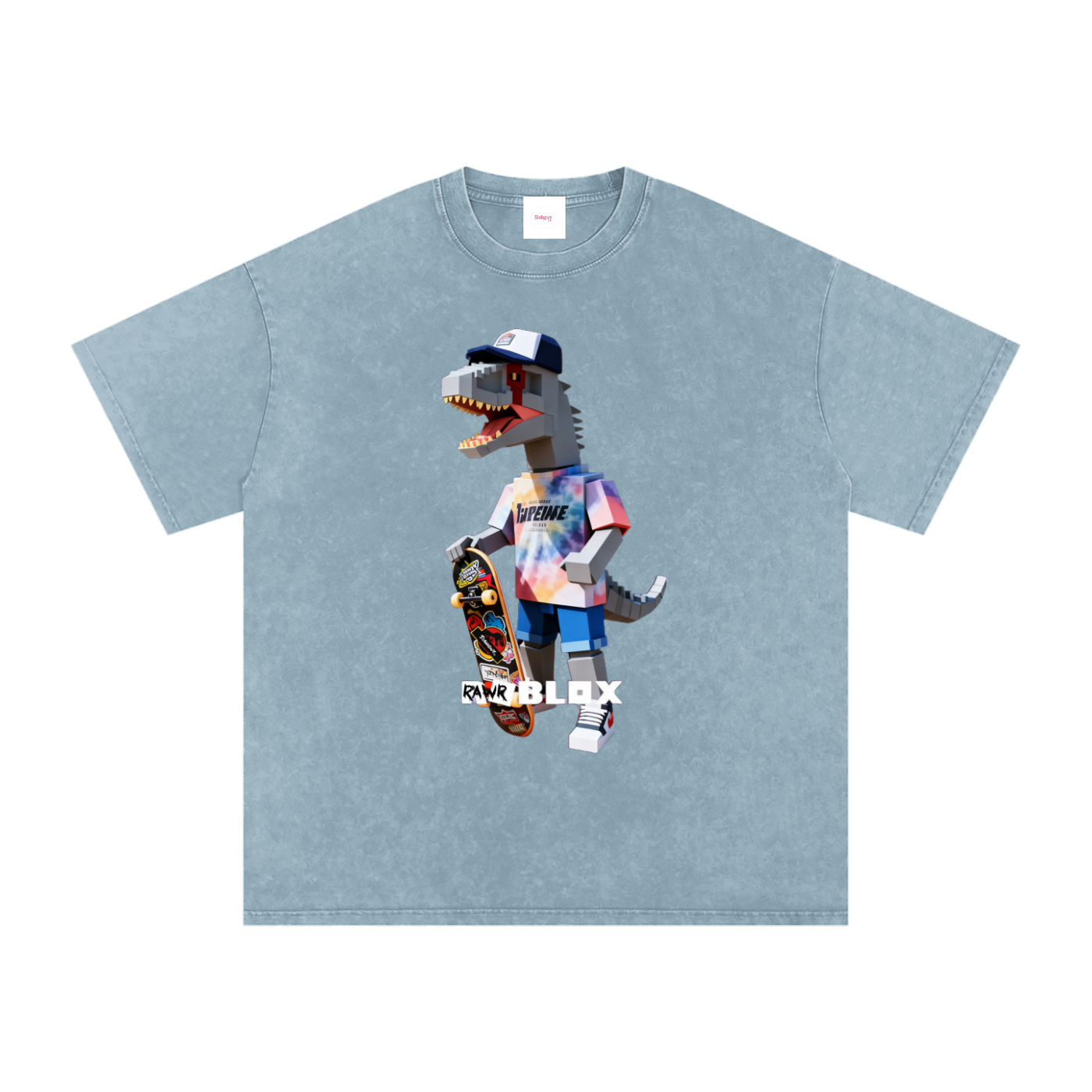 Snow Washed Oversized Cotton T-Shirt