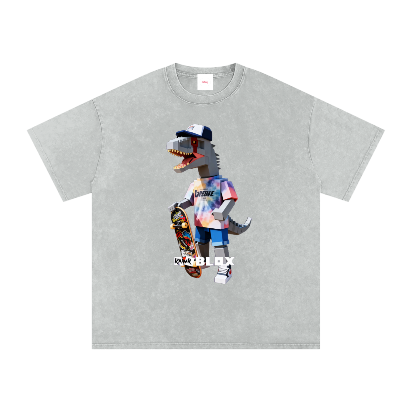 Snow Washed Oversized Cotton T-Shirt