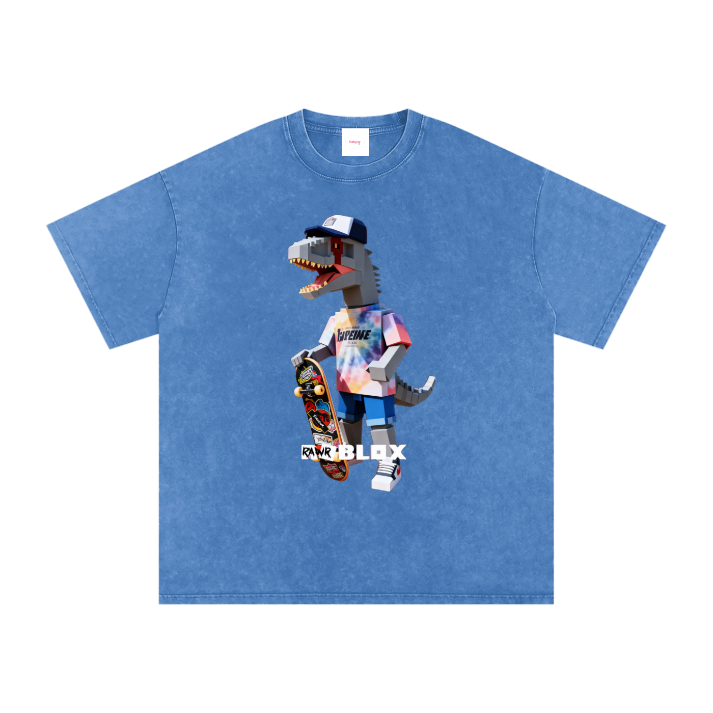 Snow Washed Oversized Cotton T-Shirt