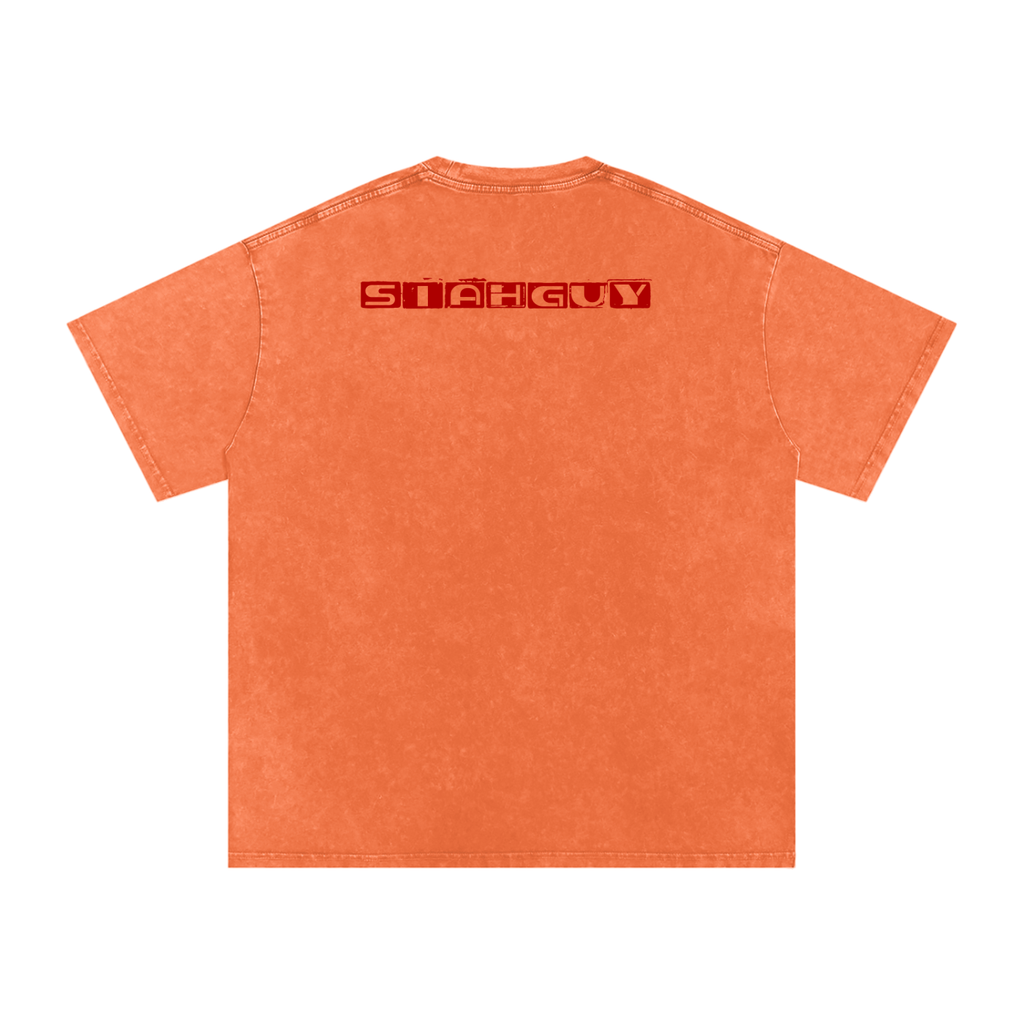 Snow Washed Oversized Cotton T-Shirt
