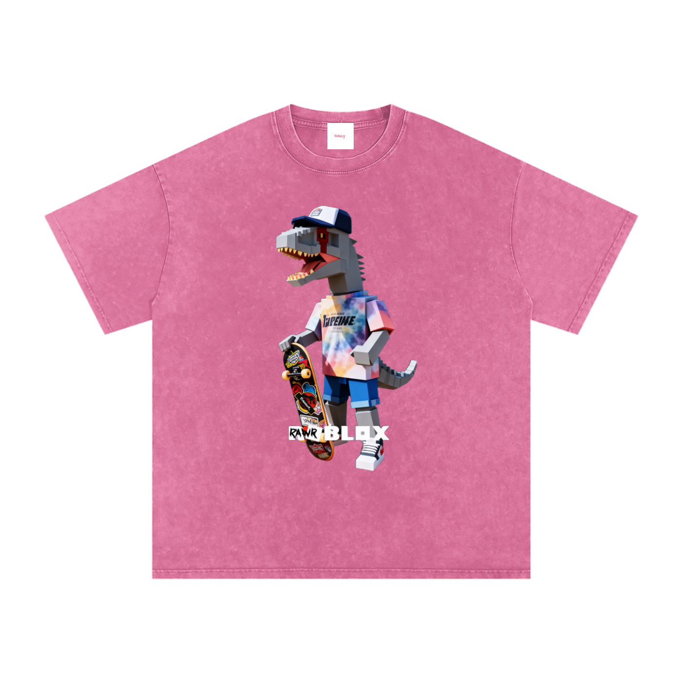 Snow Washed Oversized Cotton T-Shirt