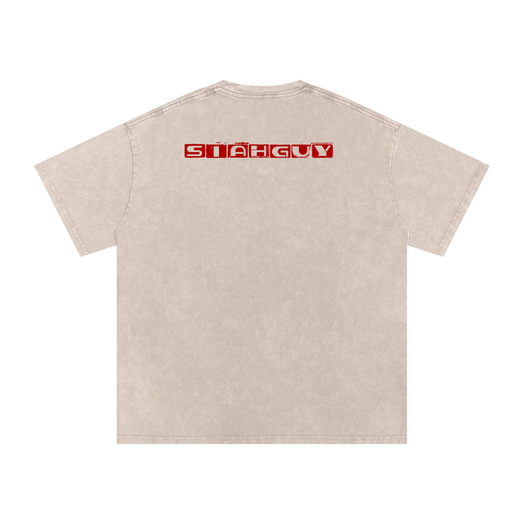 Snow Washed Oversized Cotton T-Shirt